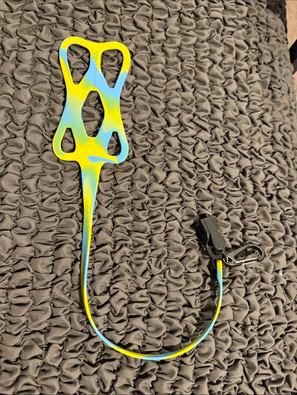 Universal Yellow & Blue Silicone Phone Holster Strap with Clip
